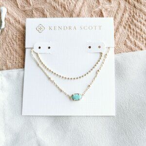 Kendra Scott - Emilie Light Blue Necklace Gold